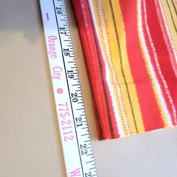 Zac & Rachel Capri Pants Women 12 Petite Red Pink Yellow Striped Stretch Pull On - Picture 6 of 7